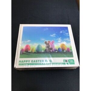 Easter Jigsaw Puzzle - Colorful Fun Easter Eggs,Bunny,Rabbit,Spring Flowers NIB